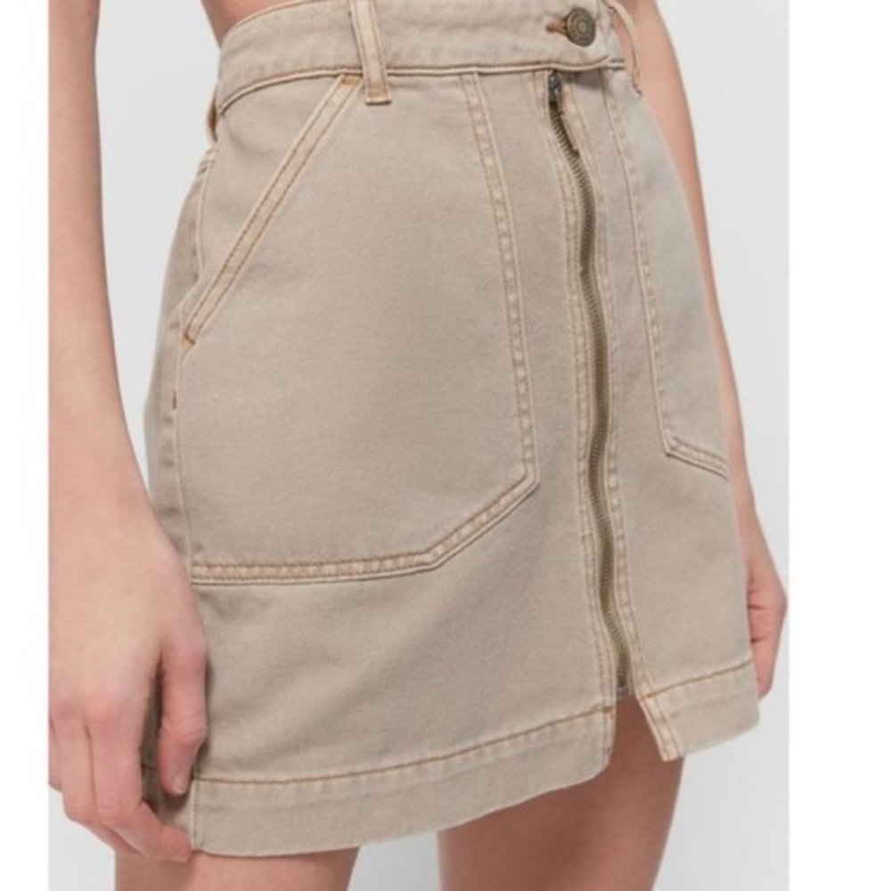 Urban Outfitters BDG Layla Zip Denim Mini Skirt